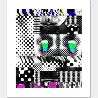 MOSAIC v2 // Face Glitches Artwork Posters and Art